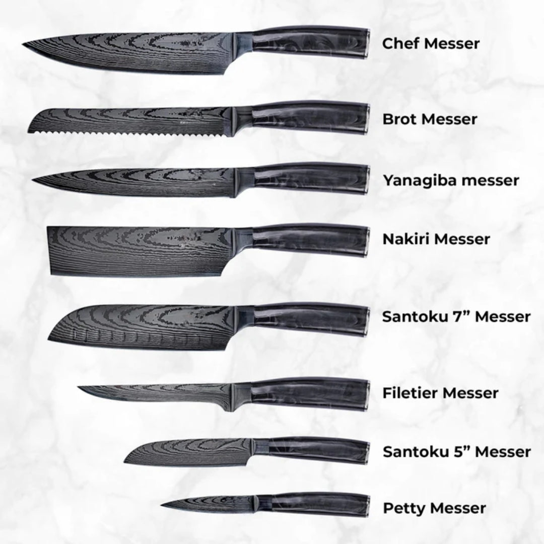 Kuro Messerset Premium 8-teilig