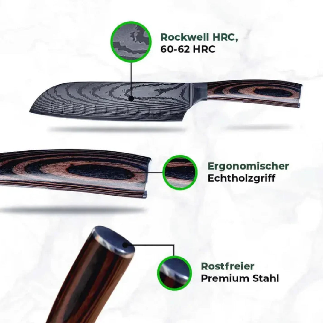 Asiatisches Messerset Premium 8-teilig